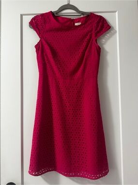 J Crew Laser-Cut Cap Sleeve Dress